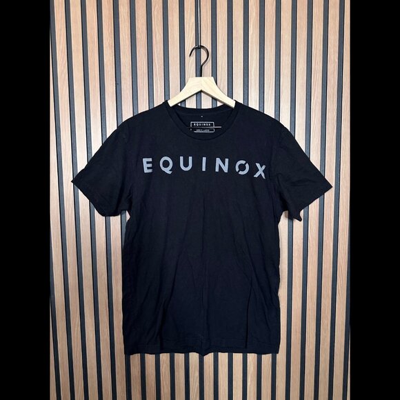 Equinox T Shirt Large Mens Black Short Sleeve Crewneck Exercise Workout Gym Tee - Picture 1 of 7